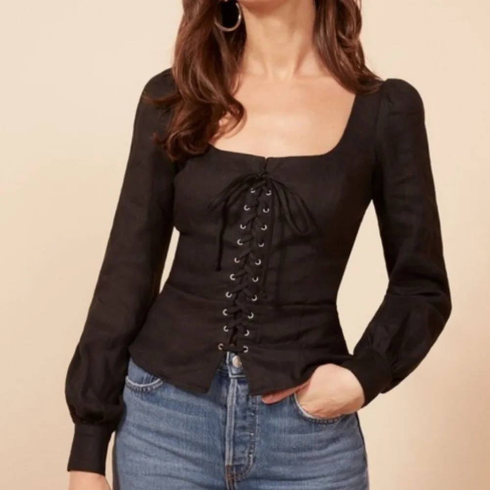 Reformation Paloma Linen Top - Picture 1 of 7
